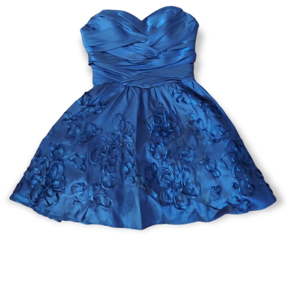 Masquerade Fit and Flare Strapless Floral Dress